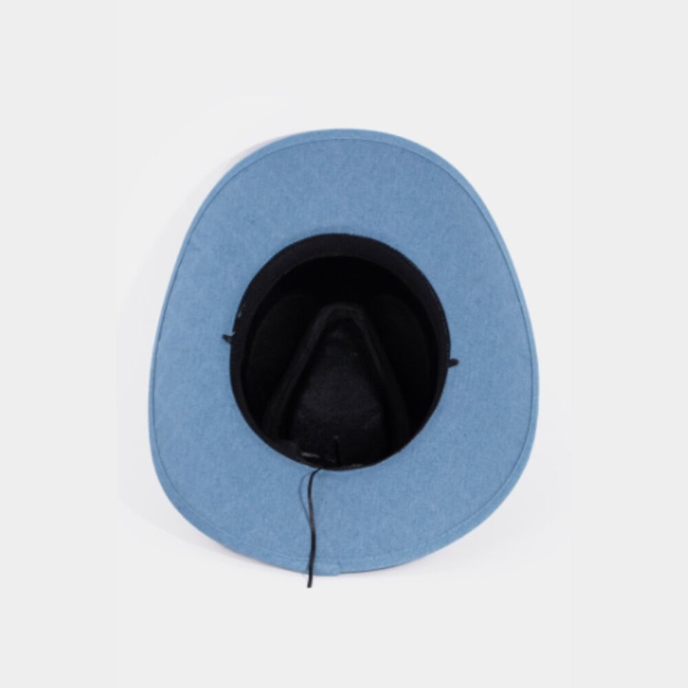 Blue Rhinestone-Embellished Cowboy Hat - Picture 4 of 5